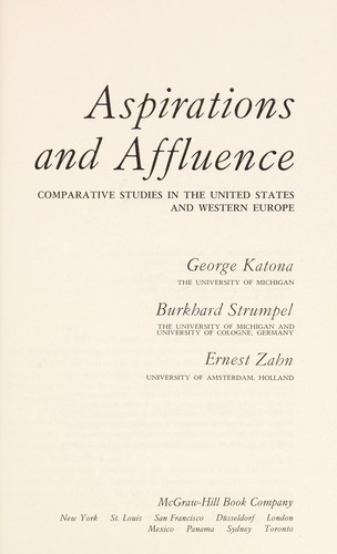 Aspirations and affluence