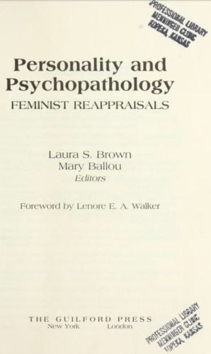 Personality and psychopathology