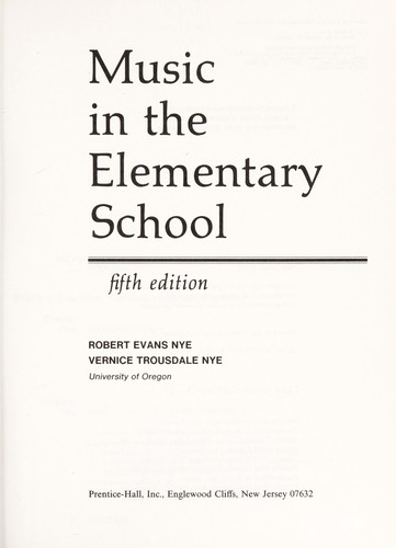 Music in the elementary school