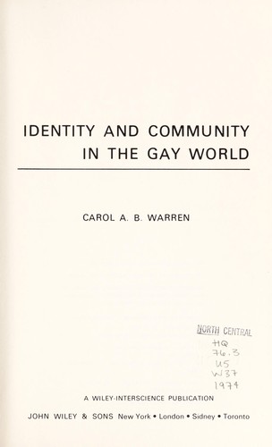 Identity and community in the gay world