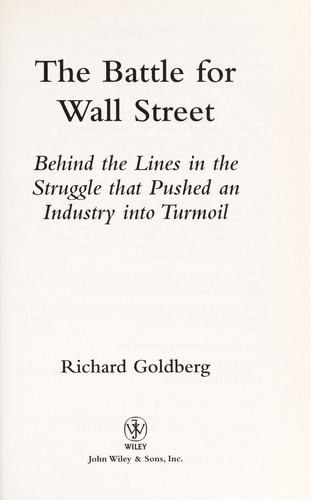 The battle for Wall Street