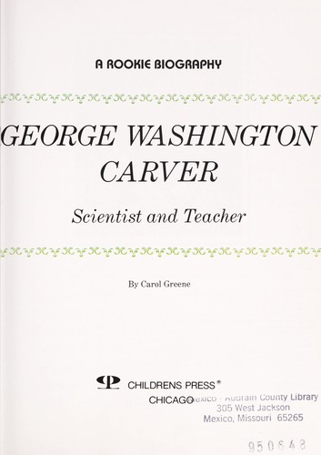 George Washington Carver, scientist and teacher