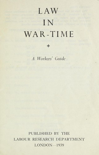 Law in war-time