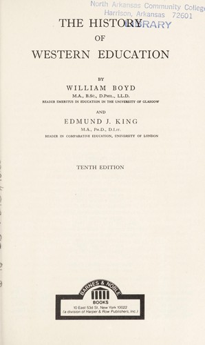 The history of Western education