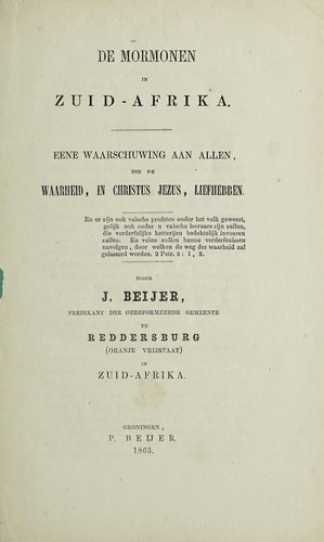 De Mormonen in Zuid-Afrika