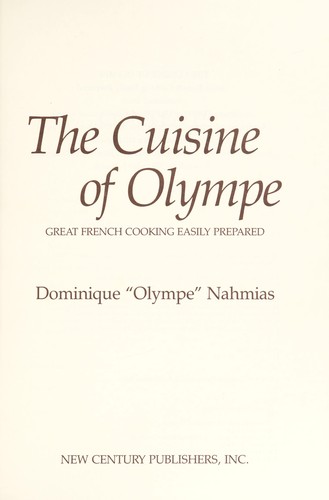 The cuisine of Olympe