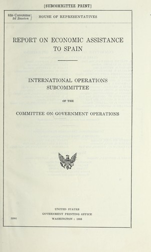 Report on economic assistance to Spain