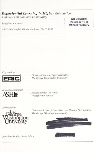 Experiential learning in higher education