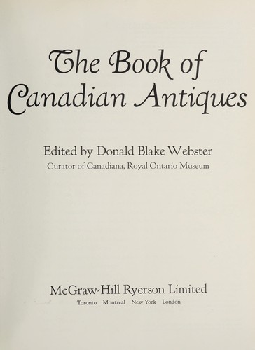 The book of Canadian antiques
