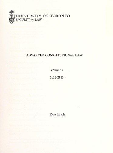Advanced constitutional law