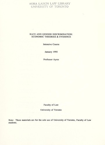 Race and gender discrimination