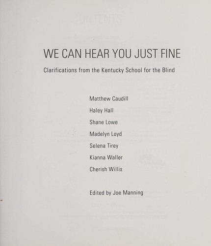 We Can Hear You Just Fine