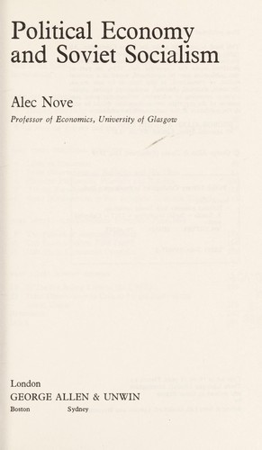 Political economy and Soviet socialism
