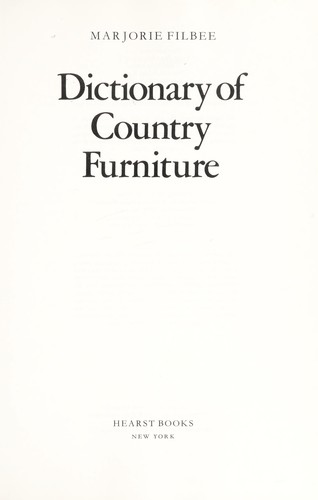 Dictionary of country furniture