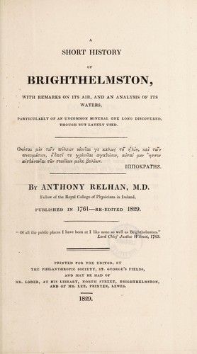 A short history of Brighthelmston