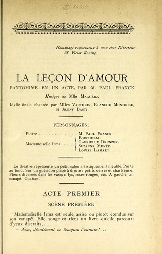 La leçon d'amour