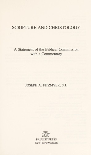 Scripture and Christology