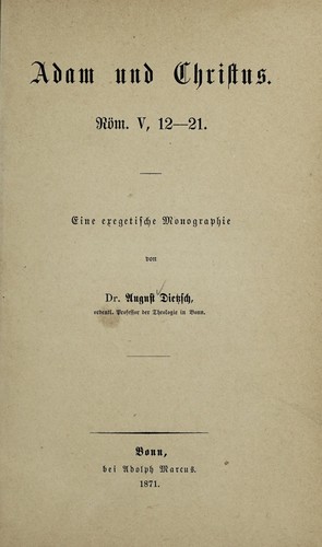 Adam und Christus, Röm. , 12-21