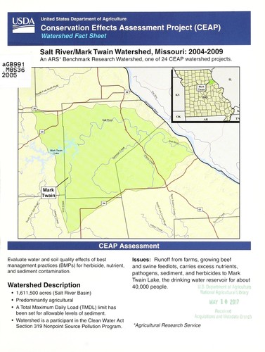 Salt river/Mark Twain watershed, Missouri