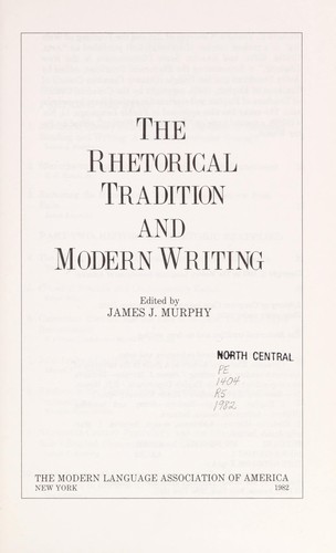 The Rhetorical tradition and modern writing