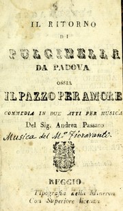 Il ritorno di Pulcinella da Padova, ossia, Il pazzo per amore