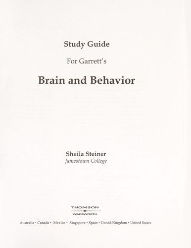 Study guide for garrett's brain and behavior