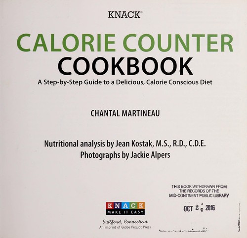 Calorie counter cookbook