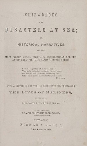 Shipwrecks and disasters at sea
