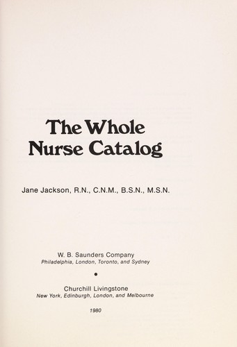 The whole nurse catalog