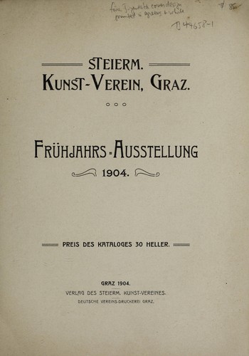 Steierm. Kunst-Verein, Graz, Frühjahrs-Ausstellung 1904