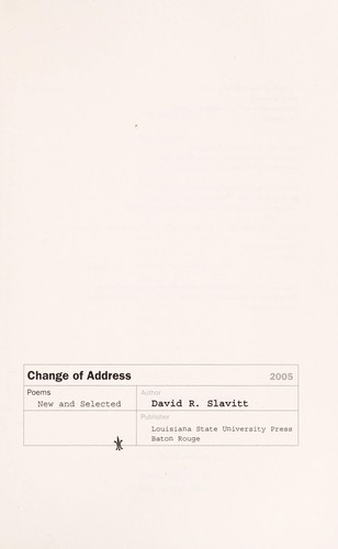 Change of address