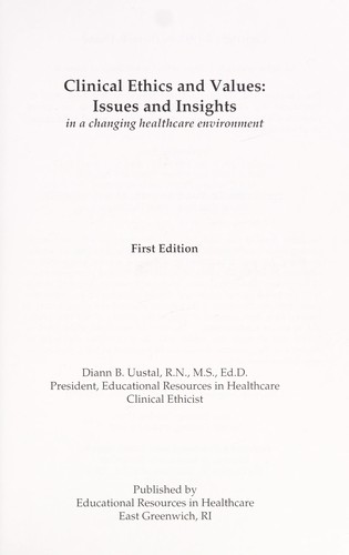 Clinical ethics and values