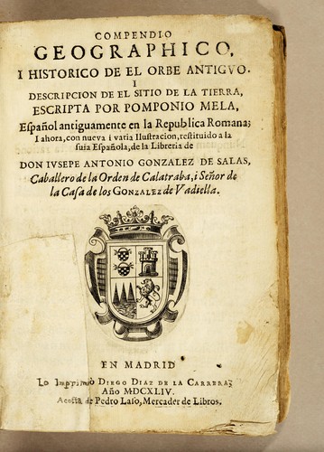 Compendio geográphico, i histórico de el orbe antiguo
