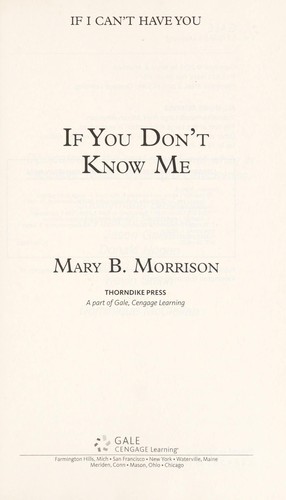 If you don't know me