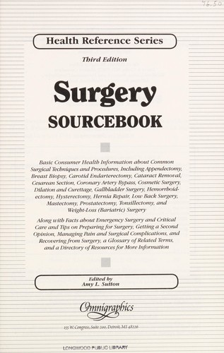 Surgery sourcebook