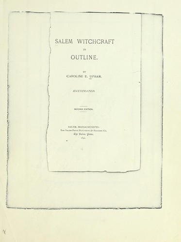 Salem witchcraft in outline
