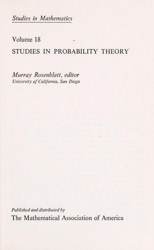 Studies in probability theory