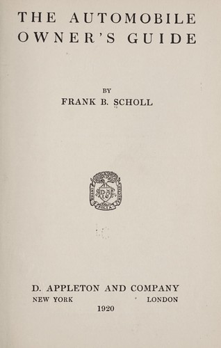 The automobile owner's guide