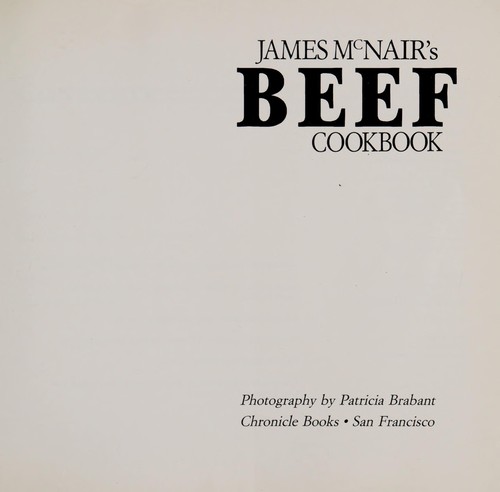 James McNair's beef cookbook