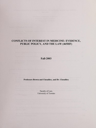 Conflicts of interest in medicine