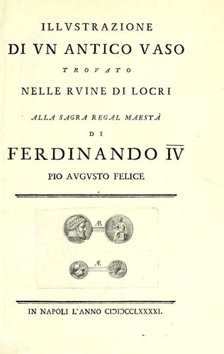 Illustrazione di un antico vaso trovato nelle ruine di Locri