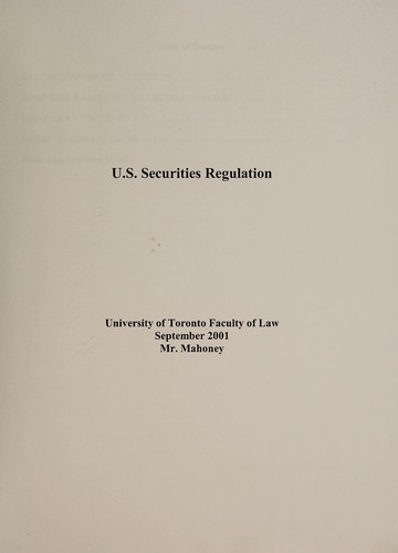 U.S. securities regulation