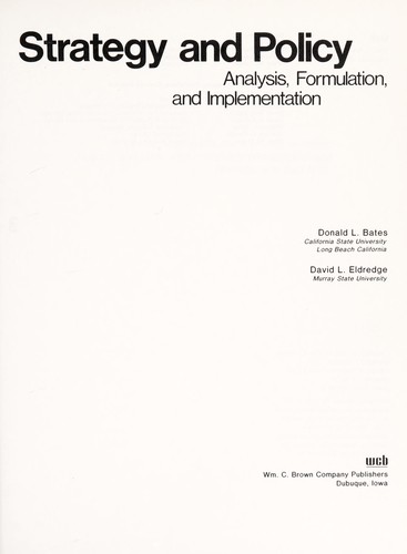 Strategy and policy