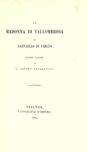 La Madonna di Vallombrosa di Raffaello di Urbino