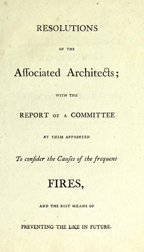 Resolutions of the Associated Architects