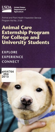 Animal Care externship program for college and university students