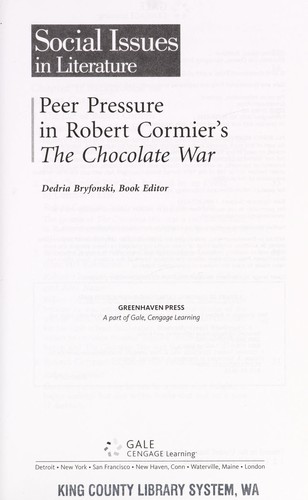 Peer pressure in Robert Cormier's The chocolate war
