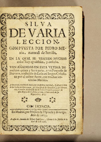 Silva de varia leccion