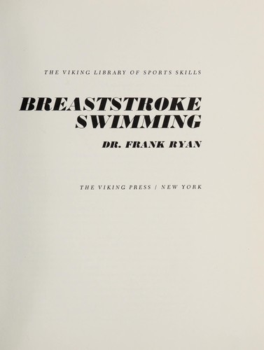 Breaststroke swimming
