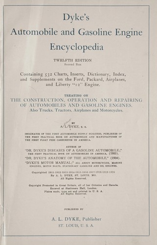 Dyke's automobile and gasoline engine encyclopedia